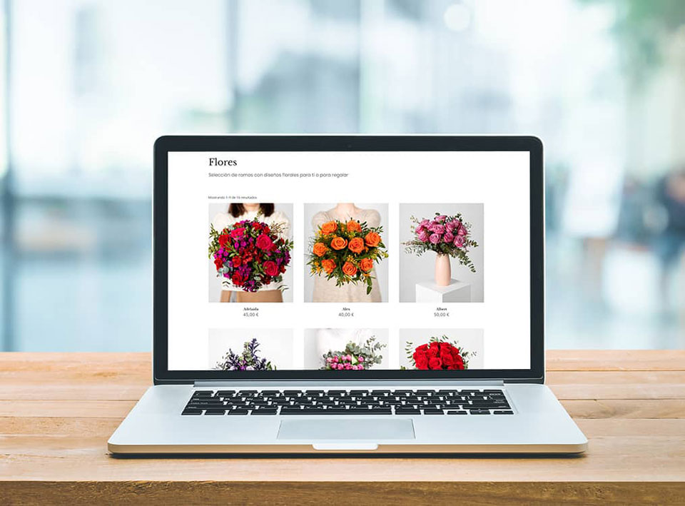 Imágenes de la página web de Goya Floristas