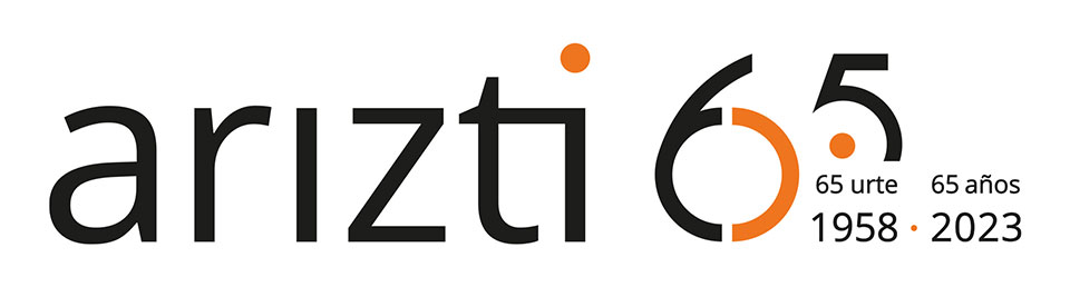 Logo adaptado al 65 aniversario de la empresa Arizti
