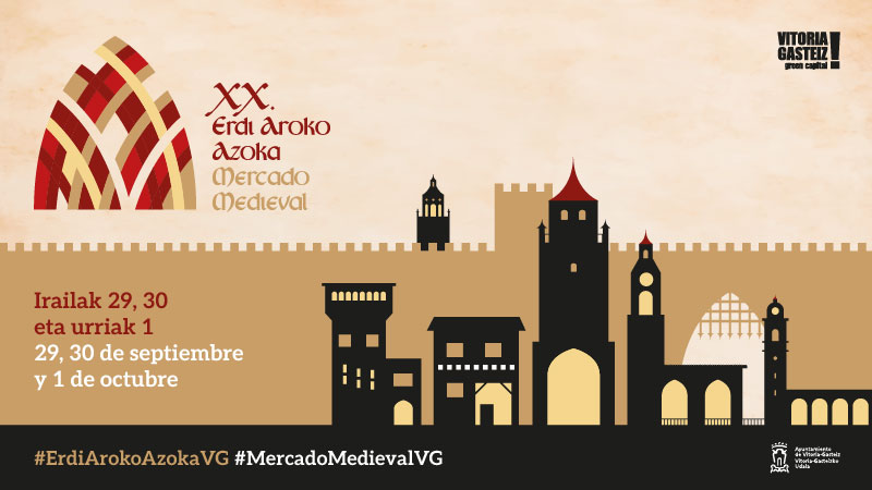Imagenes de la identidad visual del Mercado Medieval de Vitoria-Gasteiz