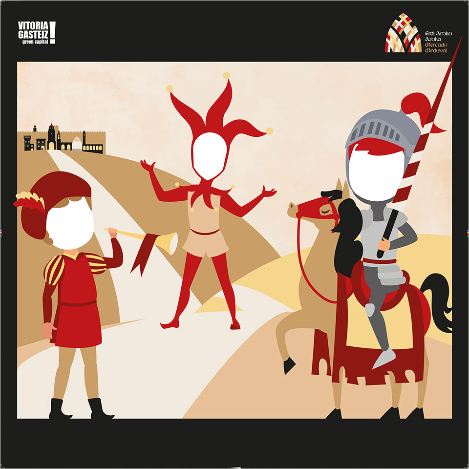 Imagenes de la identidad visual del Mercado Medieval de Vitoria-Gasteiz