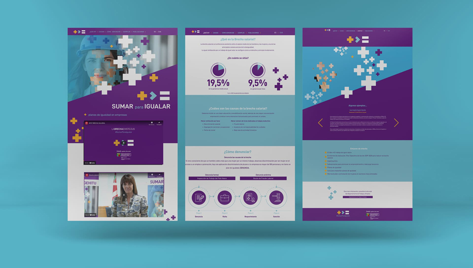 Imágenes de la campaña Sumar para igualar