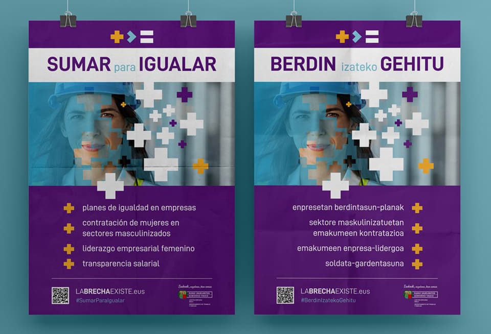 Imágenes de la campaña Sumar para igualar