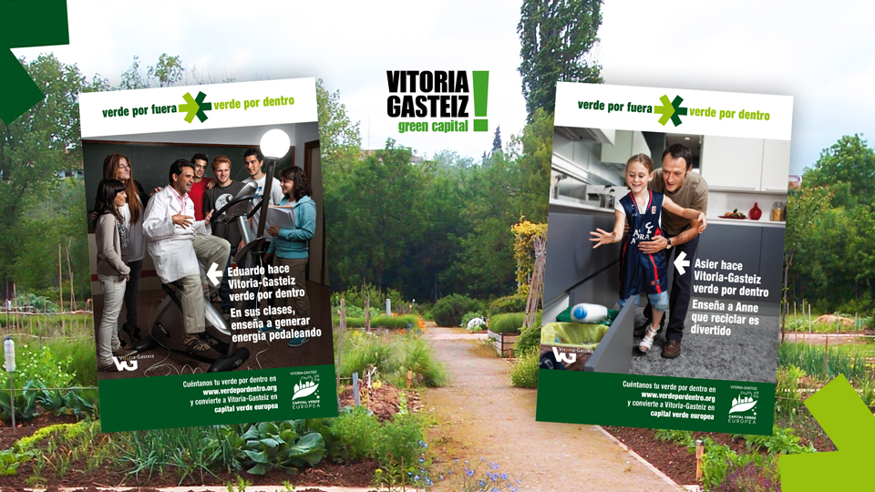 Imágenes de la campaña de comunicación Verde por fuera Verde por dentro