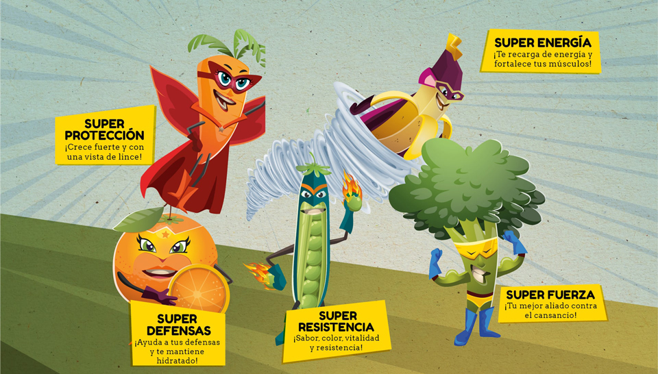 Imágenes de la campaña Pon más héroes en tu plato