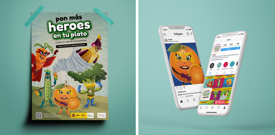 Imágenes de la campaña Pon más héroes en tu plato