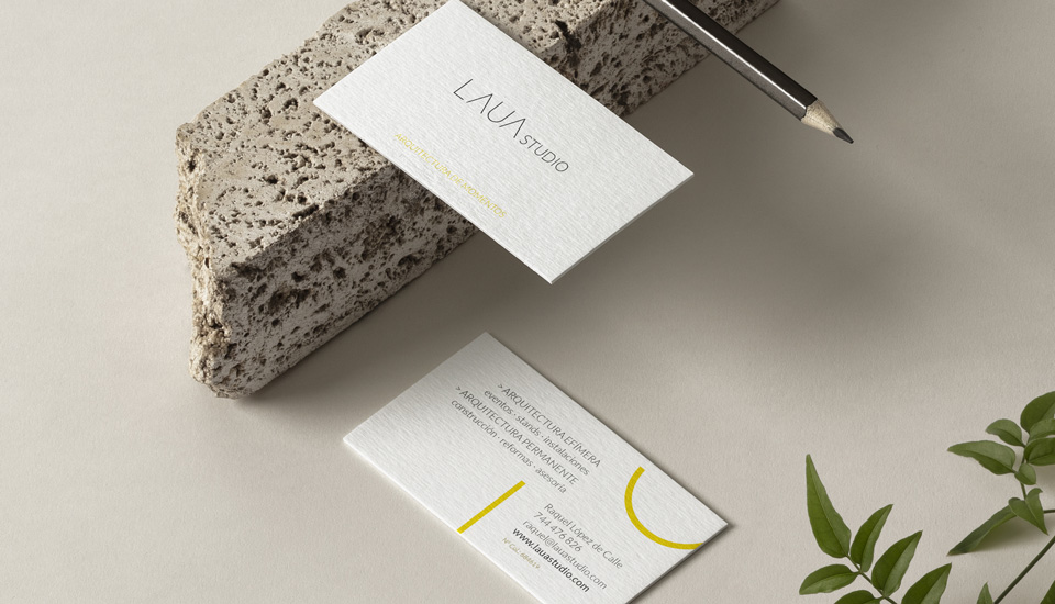 Imágenes de la identidad visual de Laua Studio
