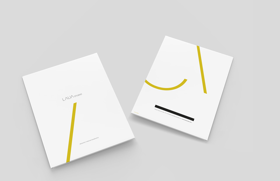 Imágenes de la identidad visual de Laua Studio