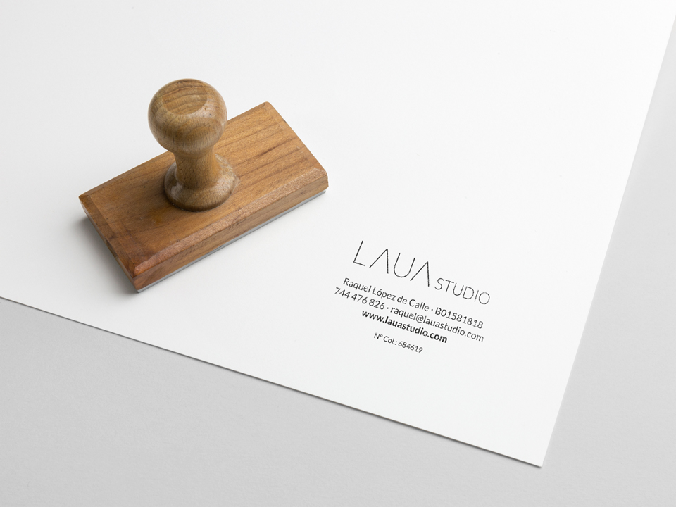 Imágenes de la identidad visual de Laua Studio