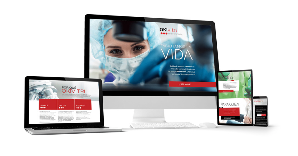 Imagen de la landing page de la campaña Okivitri de Biokibank