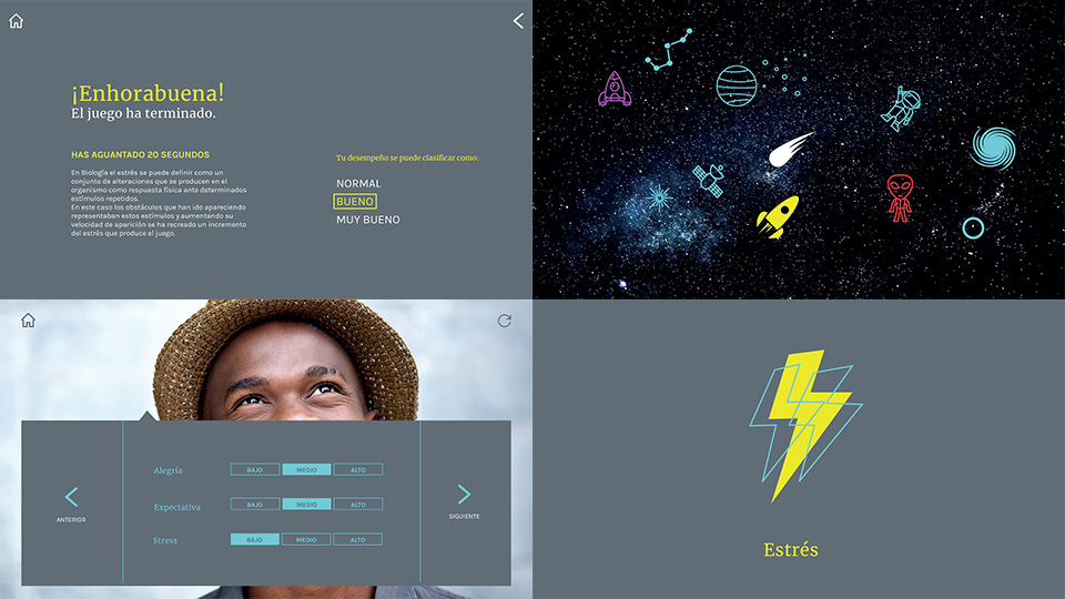 Imágenes del juego interactivo para la Ciudad de las Artes y las Ciencias de Valencia